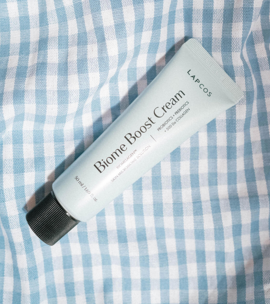 lapcos biome boost cream moisturizer for skin longevity