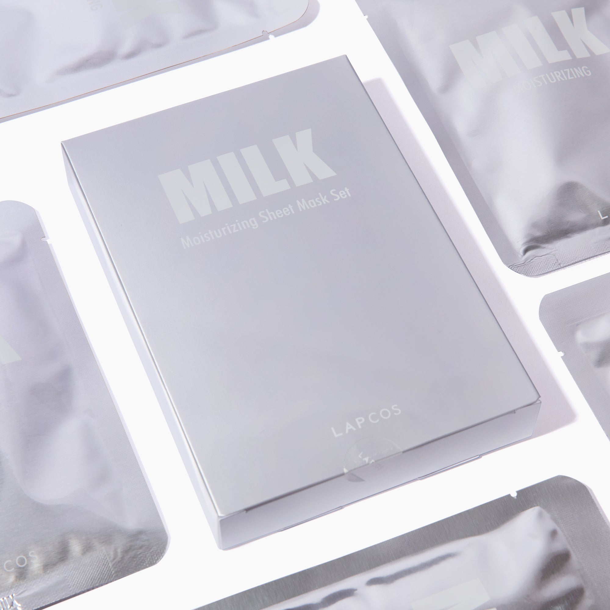 flatlay of LAPCOS MILK Moisturizing Sheet Mask Set 