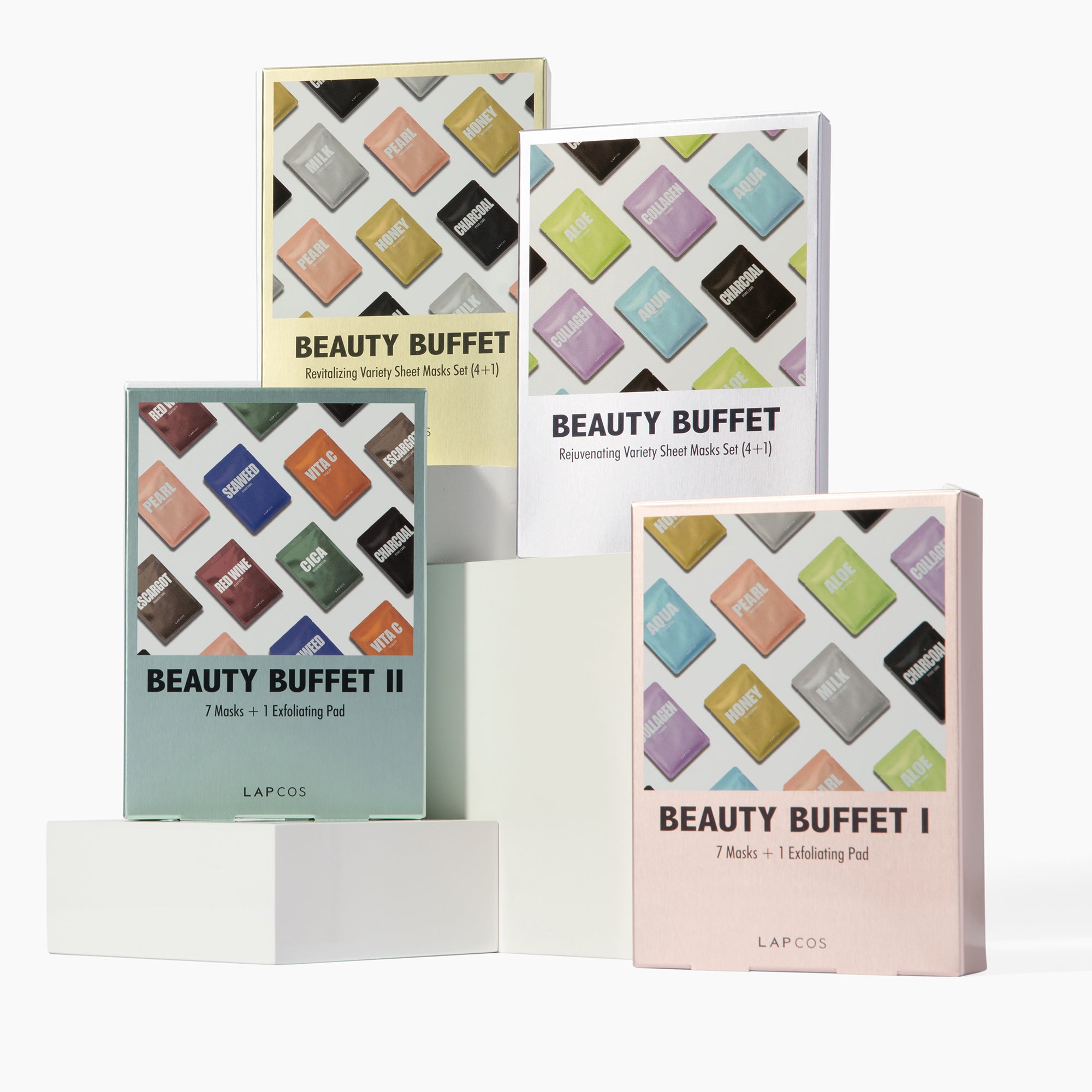 4 boxes of lapcos Beauty Buffet sheet mask variety packs