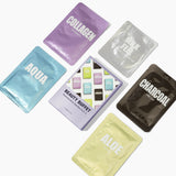 Collection of sheet masks from lapcos: collagen, milk feel, aqua, charcoal, and aloe