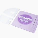 Lapcos collagen glass skin overnight sheet mask next to packaging