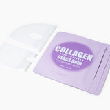 Lapcos collagen glass skin overnight sheet mask next to packaging