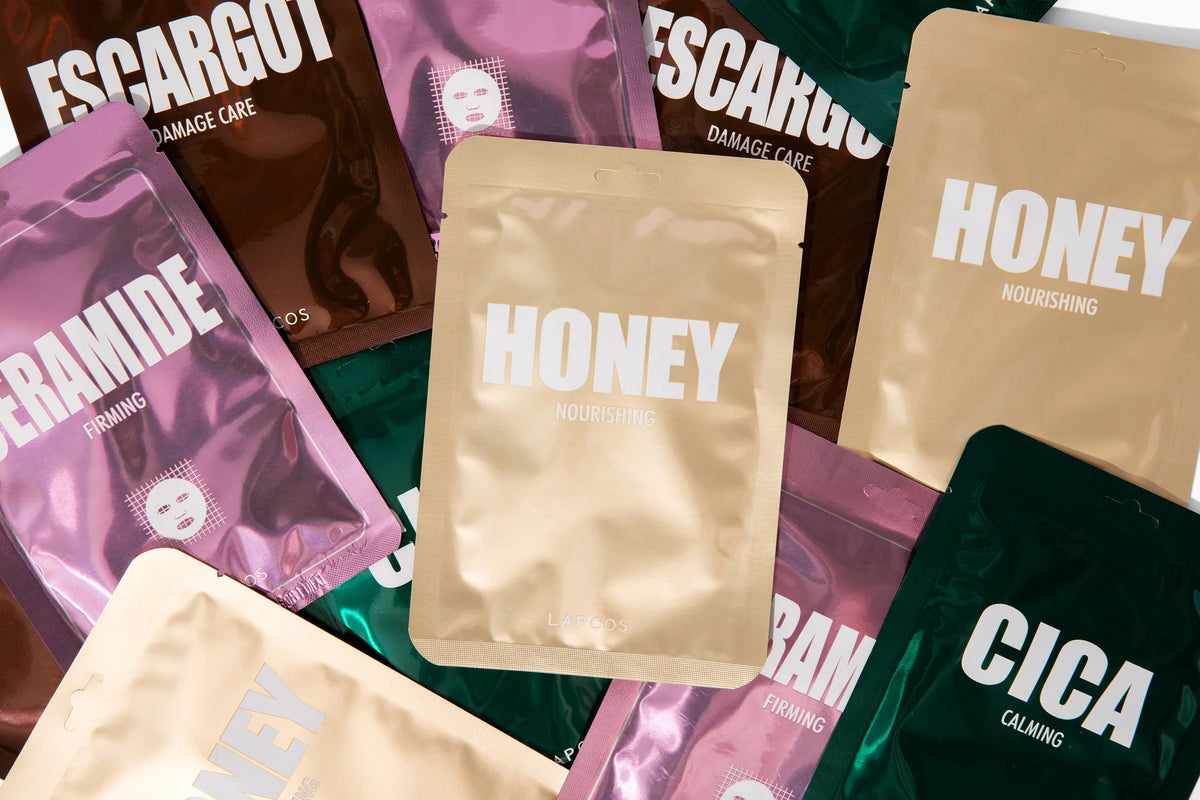 Pile of LAPCOS Korean sheet masks